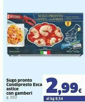 Sigma Esca Sugo Pronto All Astico Con Gamberi offerta