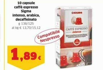 Sigma Intenso Cialde caffè offerta