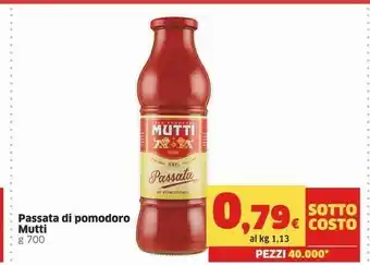 Sigma Mutti Passata Di Pomodoro 700 G(ml) offerta