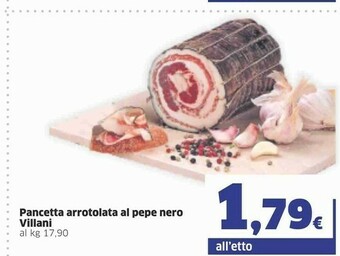 Villani Pancetta Arrotolata Al Pepe Nero