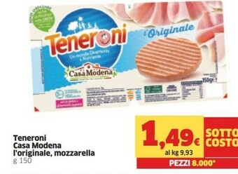 Sigma Casa Modena Teneroni L'Originale 150 G(ml) offerta