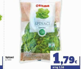 Sigma Sigma Spinaci offerta