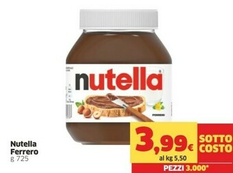 Sigma Ferrero Nutella offerta