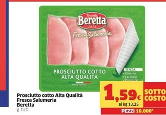 Sigma Beretta Prosciutto Cotto Alta Qualità 120 G(ml) offerta