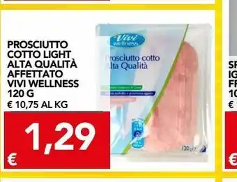 Prosciutto cotto light alata qualita affettato vivi wellness 120 g