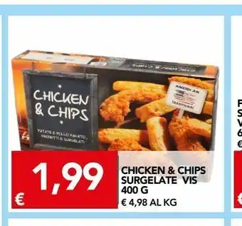 Chicken & chips surgelate vis 400 g