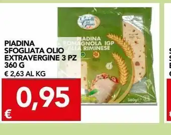 Piadina sfogliata olio extravergine 3 pz 360g