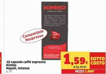 Sigma Kimbo Cialde caffè offerta