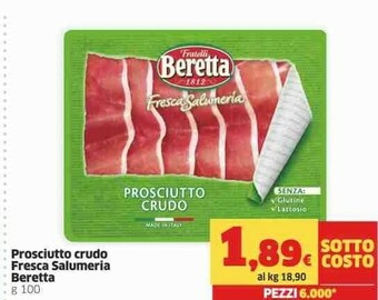 Sigma Beretta Prosciutto crudo offerta
