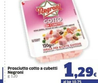 Sigma Negroni Prosciutto cotto offerta