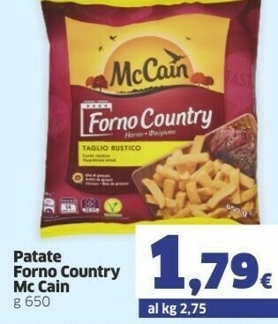 Sigma Mccain Patatine offerta