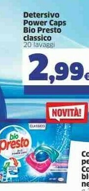 Sigma Presto Detersivo lavatrice offerta