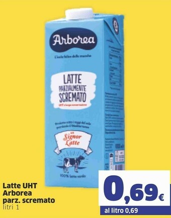 Sigma Arborea Latte parzialmente scremato offerta