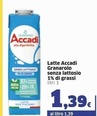Sigma Accadì Latte Granarolo offerta