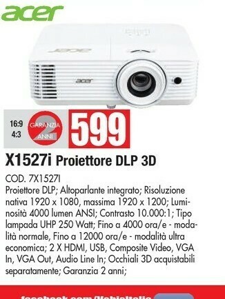 Vobis Acer Proiettore offerta