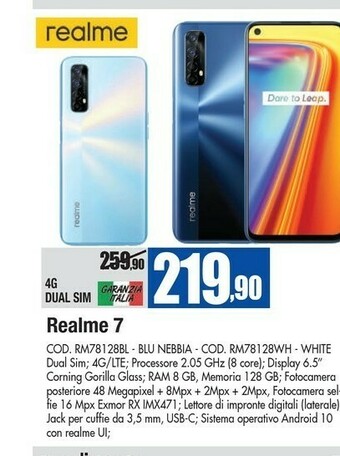 Wellcome Realme Smartphone android offerta