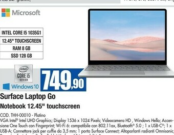 Wellcome Microsoft Surface offerta