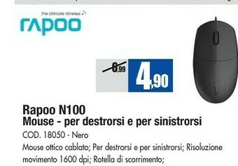 Wellcome Rapoo Mouse offerta