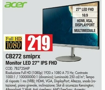 Vobis Acer Monitor tv offerta