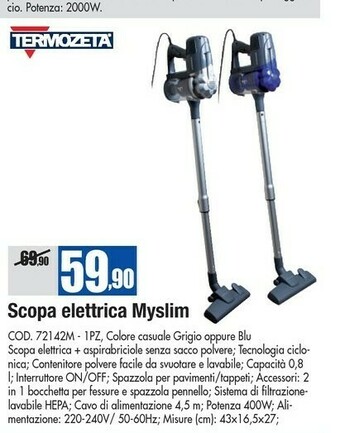 Wellcome Termozeta Scopa elettrica offerta