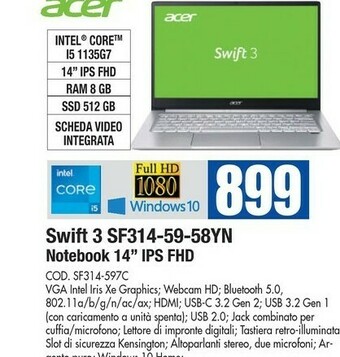 Wellcome Acer acer aspire offerta