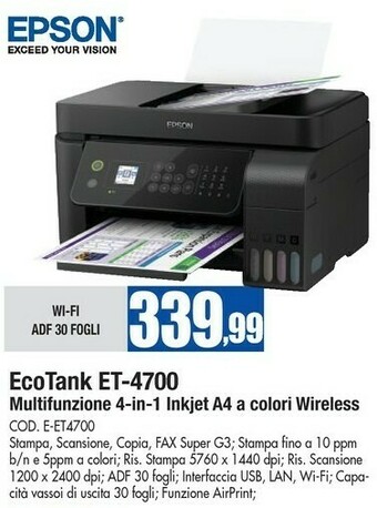 Wellcome Epson Stampante offerta