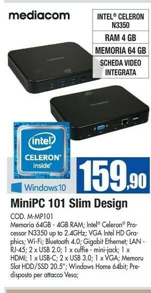 Wellcome Mediacom acer aspire offerta