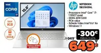 Expert hp Notebook 15EG1003NL offerta