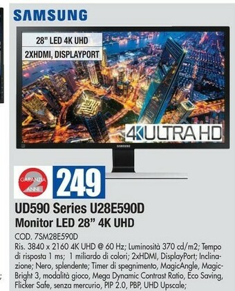 Wellcome Samsung Monitor tv offerta