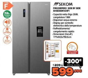 Expert Sekom Frigorifero side by side SHSS550NV2XF1 offerta