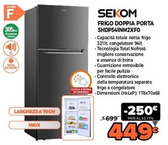Expert Sekom Frigo doppia porta SHDP541NM2XF0 offerta