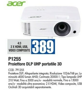 Wellcome Acer Proiettore offerta