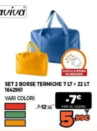 Expert Kasaviva Set 2 borse termiche 7 lt + 22 lt 1642961 offerta