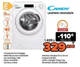 Candy Lavatrice CS14102DE/1S