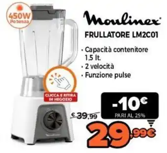 Expert Moulinex Frullatore LM2C01 1,5 lt offerta