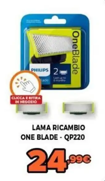 Expert Philips Lama Ricambio one blade - QP220 offerta