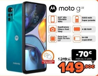 Expert moto g22 offerta