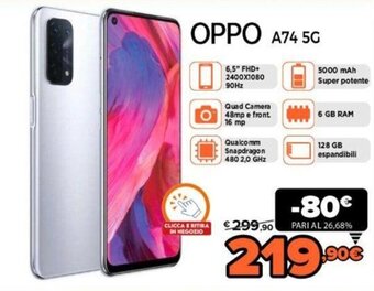 Expert oppo A74 5G offerta