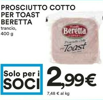 Coop Beretta Prosciutto cotto offerta