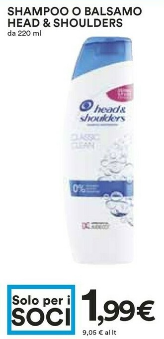 Coop Head & Shoulders Shampoo offerta