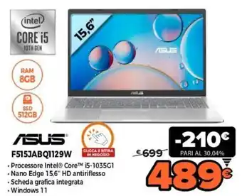 Expert asus F515JABQ1129W offerta