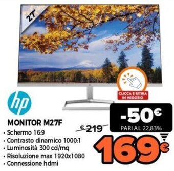 Expert hp Monitor M27F offerta