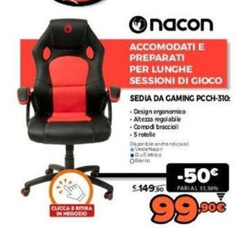 Expert nacon Sedia da gaming PCCH-310 offerta