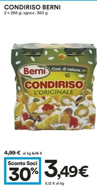 Coop Berni Conserve offerta