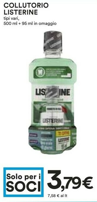 Coop Listerine Colluttorio offerta