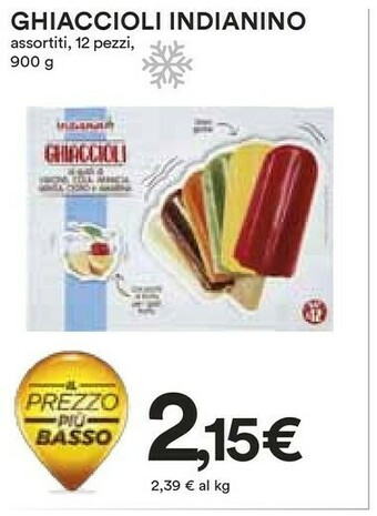 Coop Indianino Ghiaccioli offerta