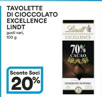 Coop Lindt Cioccolato offerta
