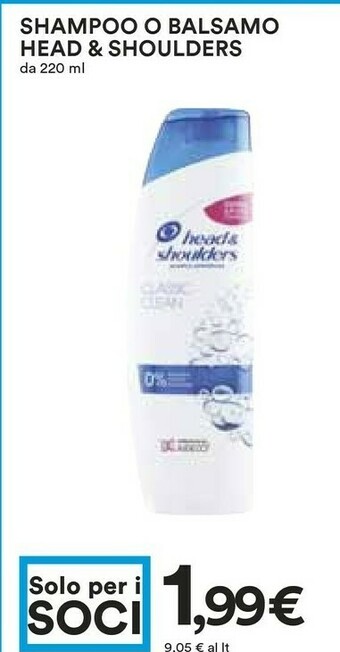 Coop Head & Shoulders Shampoo offerta