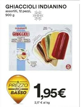 Coop Indianino Ghiaccioli offerta