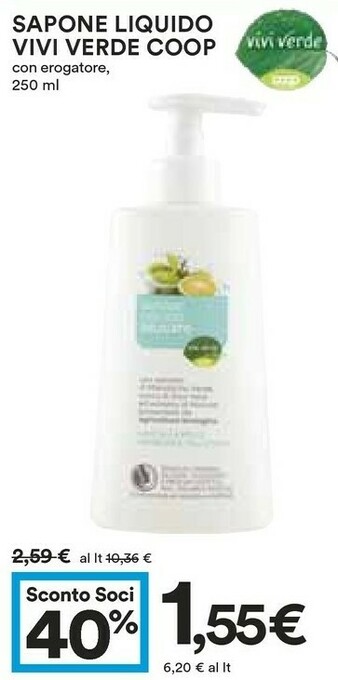 Coop Vivi verde coop Sapone liquido offerta